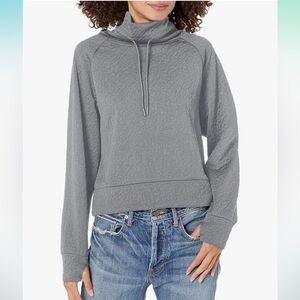 New With Tags Juicy Couture Sport Light Heather Gray Cowl Neck Sweatshirt Large